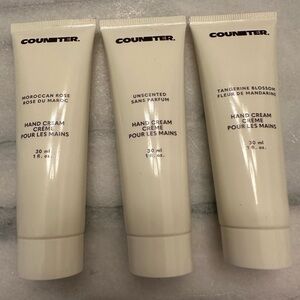 COUNTER BEAUTY Hand Cream Set - Moroccan Rose, Unscented, Tangerine Blossom